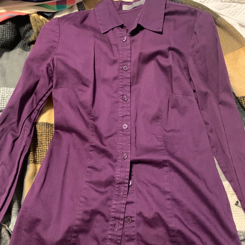 The Limited Essential Purple button down shirt
